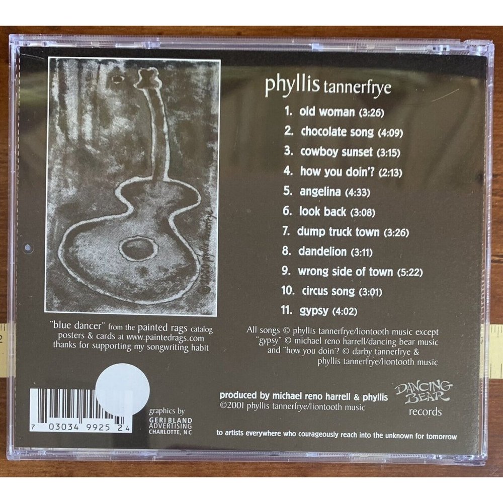 Phyllis Tannerfrye Tomorrow Music CD 2001 Old Woman Gypsy Angelina Dandelion - Picture 3 of 3